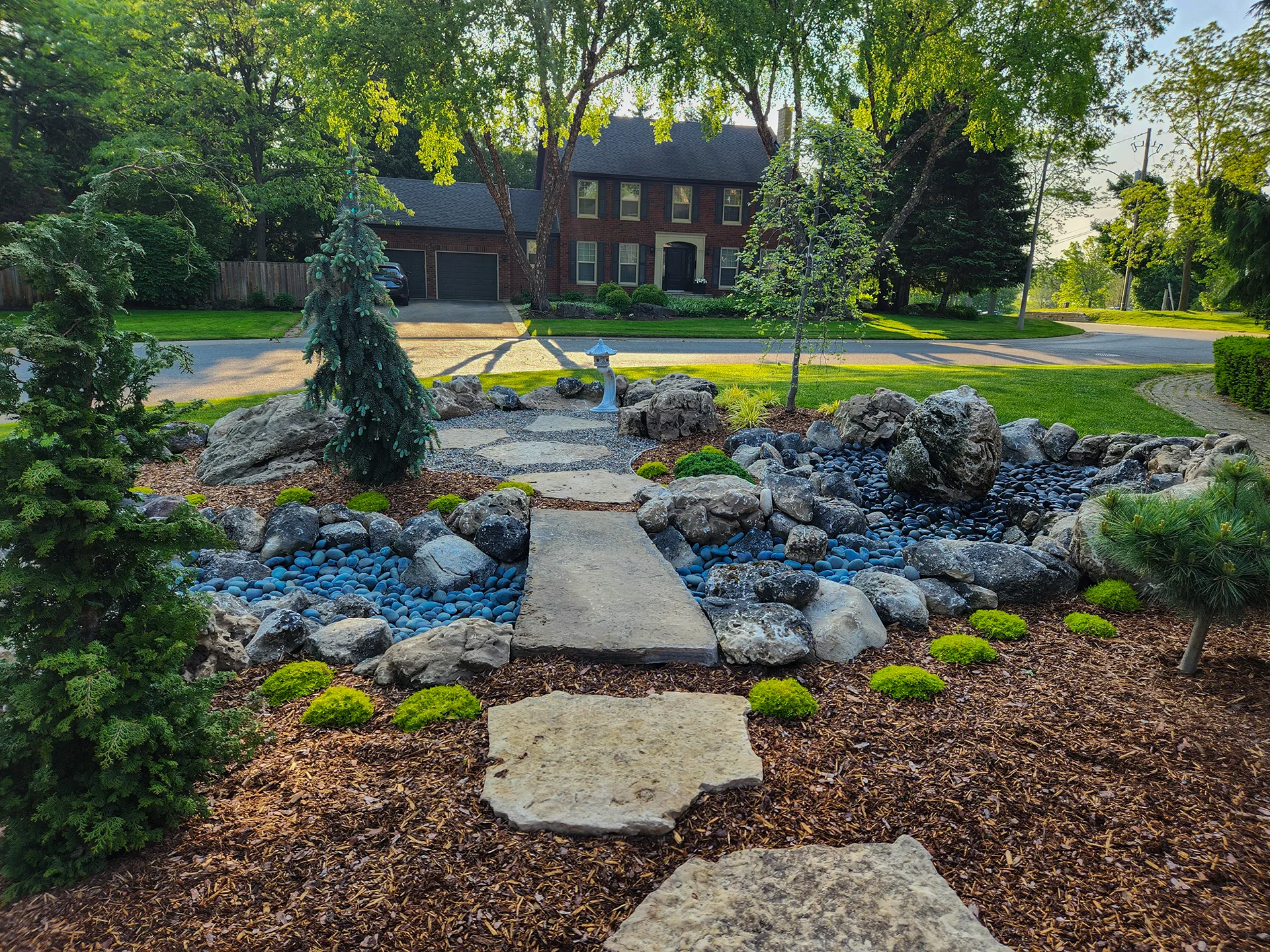 Green landscape with conservation project activity