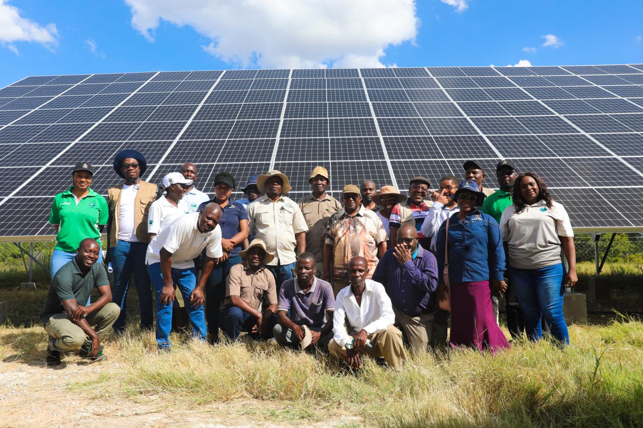 Solar panels on a rural community building